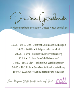 Draußen Gottesdienste