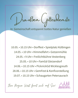 Draußen Gottesdienste