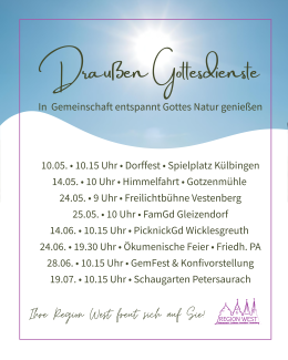 Draußen Gottesdienste